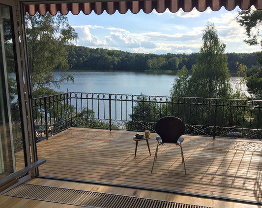 6m x 4m - Terrasse aus Robinie 80 x 22 - mit 60 x 40 Unterkonstruktion aus Robinie